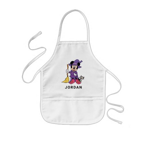 Halloween Minnie Dressed as Cute Witch Kids Apron