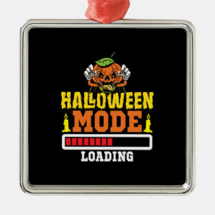 Halloween Mode Loading Birthday Metal Ornament