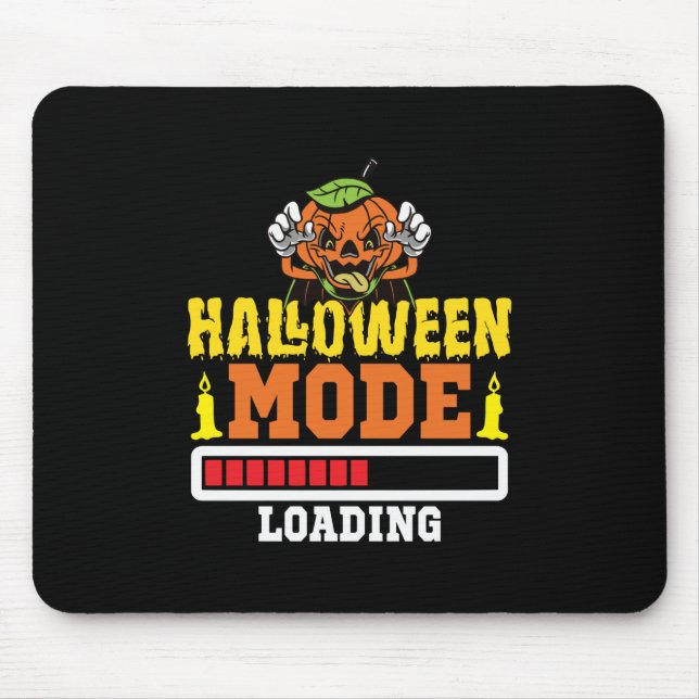 Halloween Mode Loading Birthday Mouse Pad (Front)