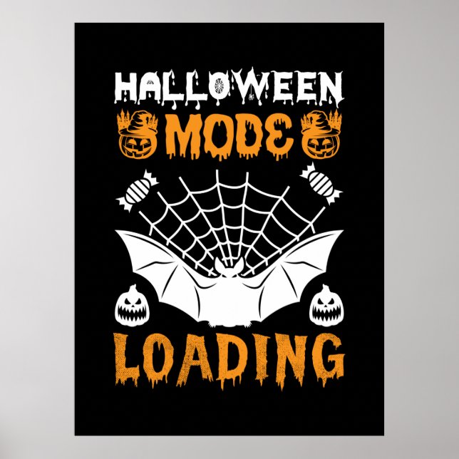 Halloween Mode Loading Birthday Poster (Front)