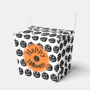 Halloween Modern Pumpkin Design Favor Boxes