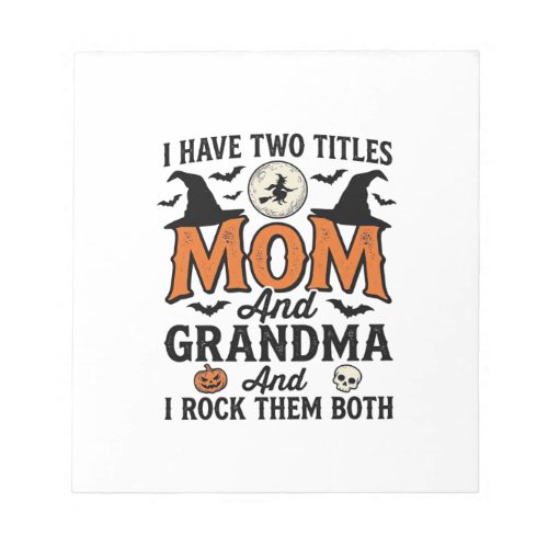 Halloween Mom Grandma Vintage Witch Shirt Design_1 Notepad