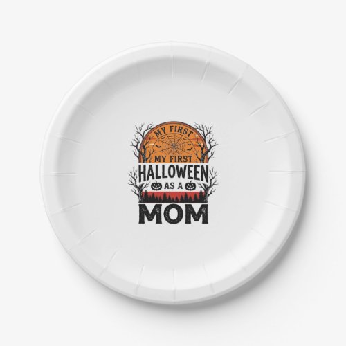 Halloween Mom My First Spooky Vintage_1 Paper Plates