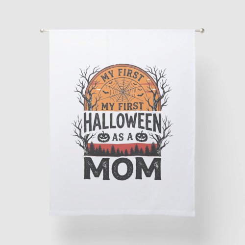Halloween Mom My First Spooky Vintage_1 Sheer Curtains