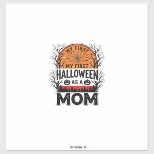Halloween Mom My First Spooky Vintage_1 Sticker