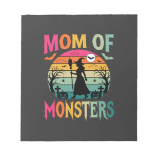 Halloween Mom of Monsters Witch Sunset Notepad