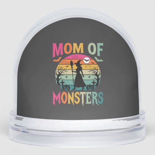 Halloween Mom of Monsters Witch Sunset Snow Globe