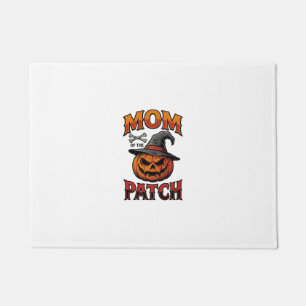 Halloween Mom Shirt Pumpkin Bones Vintage Art_1 Doormat