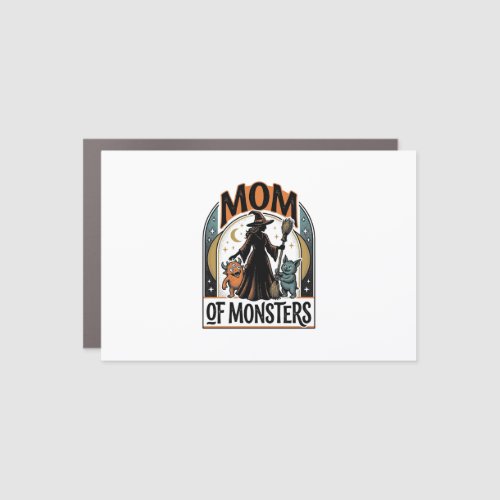 Halloween Mom Shirt Spooky Monster Family Design_1 Car Magnet