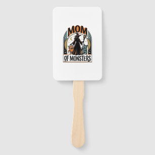 Halloween Mom Shirt Spooky Monster Family Design_1 Hand Fan