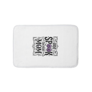 Halloween Mom Spooky Vintage Engraving Shirt Desig Bath Mat