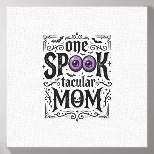 Halloween Mom Spooky Vintage Engraving Shirt Desig Canvas Photo Tile