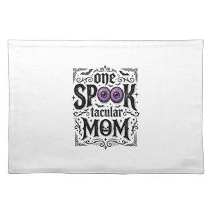 Halloween Mom Spooky Vintage Engraving Shirt Desig Cloth Placemat