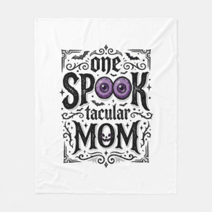 Halloween Mom Spooky Vintage Engraving Shirt Desig Fleece Blanket