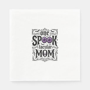 Halloween Mom Spooky Vintage Engraving Shirt Desig Napkins