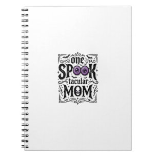 Halloween Mom Spooky Vintage Engraving Shirt Desig Notebook