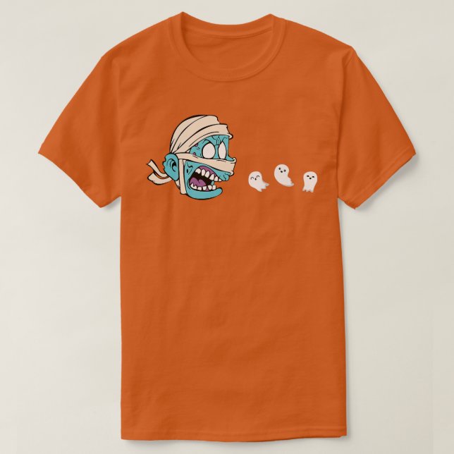 Halloween Mommy Eating Ghost Gamer Men Women Kids  T-Shirt (Design Front)