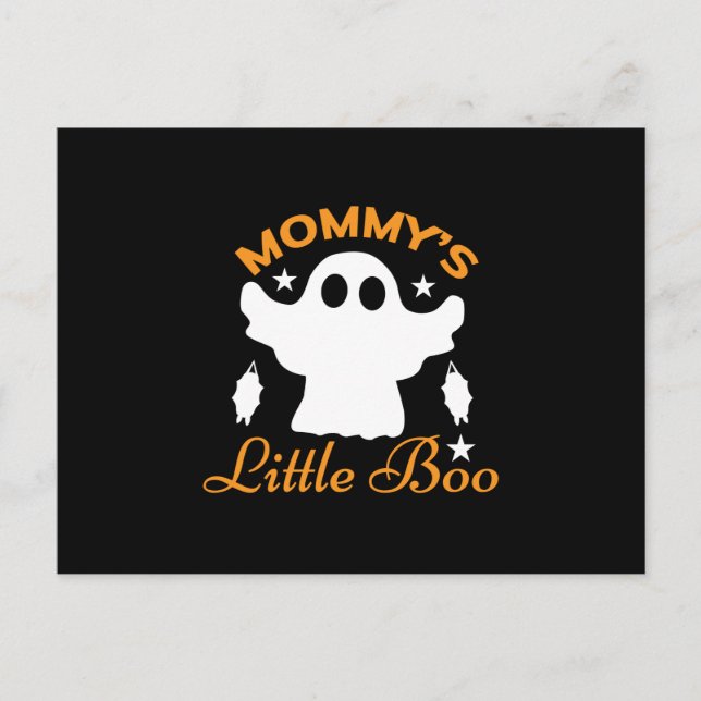 Halloween Mommy Little Boo Birthday Postcard (Front)
