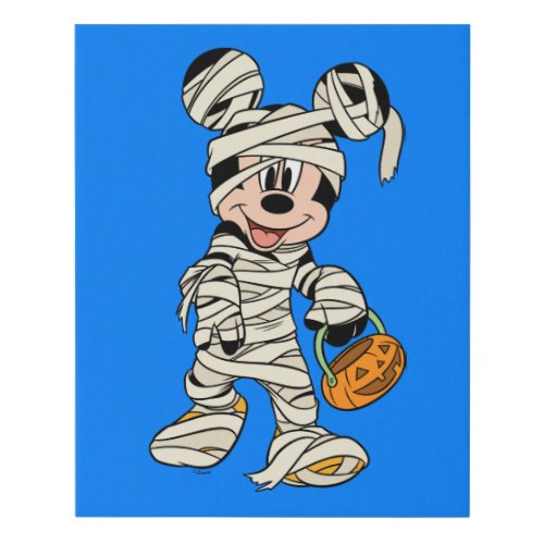 Halloween Mommy Mickey Mouse Faux Canvas Print