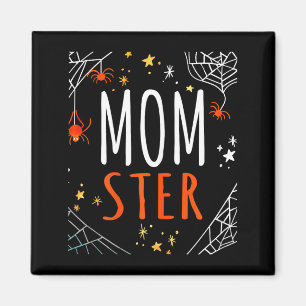 Halloween momster spider web design  magnet