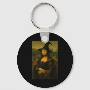 Halloween Mona Lisa Witch  Keychain