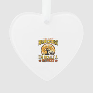 Halloween Monkey Costume Vintage Shirt Design_1 Ornament