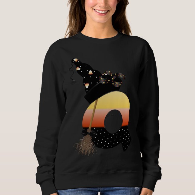 Halloween Monogram Letter Q Sweatshirt (Front)