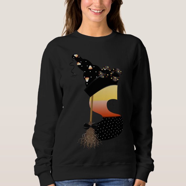 Halloween Monogram Letter S Sweatshirt (Front)