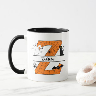 Halloween Monogram Z Add Your Name Mug