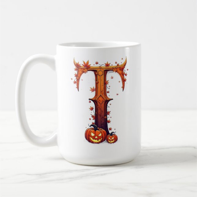 Halloween MonogramT Coffee Mug (Left)
