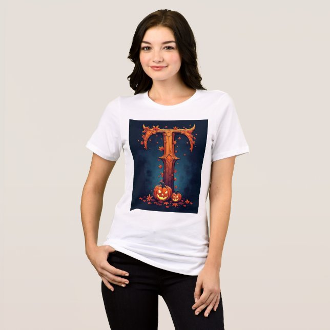 Halloween MonogramT Tri-Blend Shirt (Front Full)