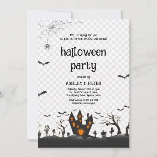 halloween monster boo Invitation