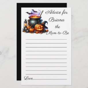 Halloween Monster Boy Baby Shower Advice for Mom