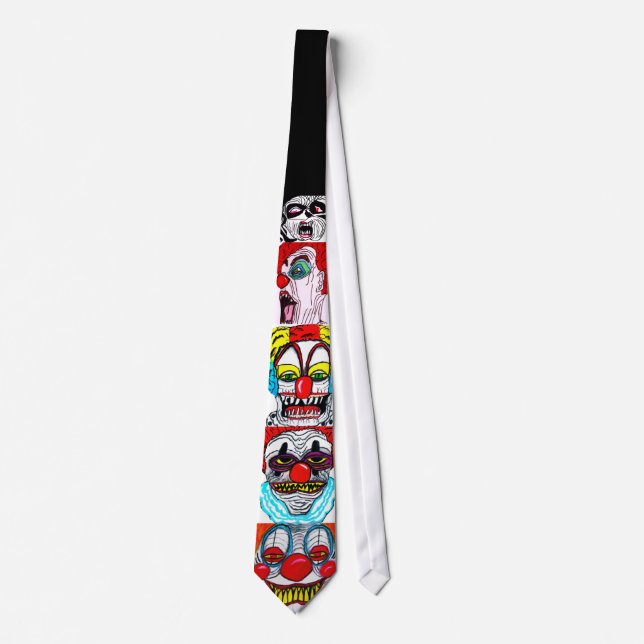 HALLOWEEN MONSTER CLOWNS tie (Front)