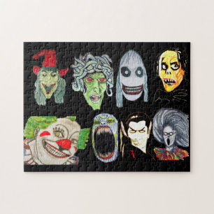 HALLOWEEN MONSTER COLLAGE JIGSAW PUZZLE