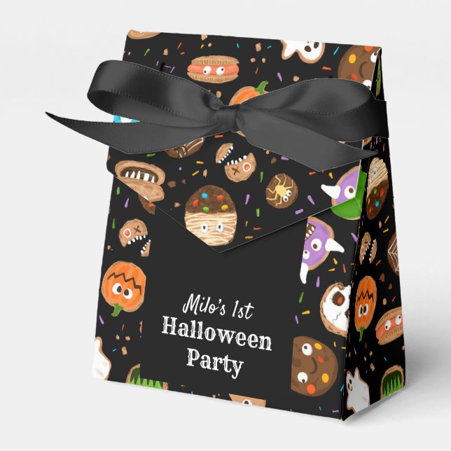 Halloween Monster Cookie fun kids party Favor Boxes (Front Side)