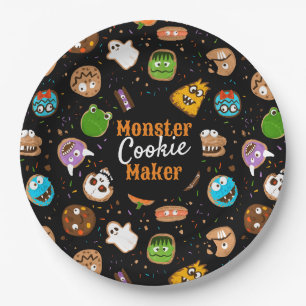 Halloween Monster Cookie Maker fun colorful Paper Plates