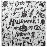 Halloween Monster Doodles Fun Cloth Napkin
