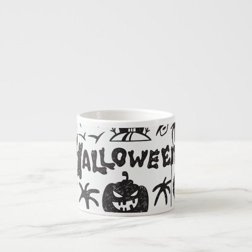 Halloween Monster Doodles Fun Espresso Cup