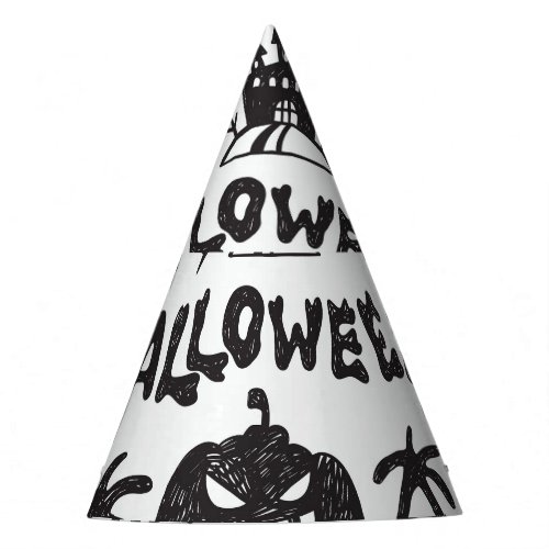 Halloween Monster Doodles Fun Party Hat