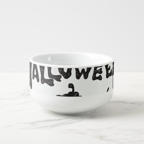 Halloween Monster Doodles Fun Soup Mug