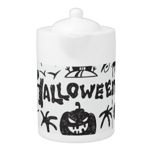 Halloween Monster Doodles Fun Teapot