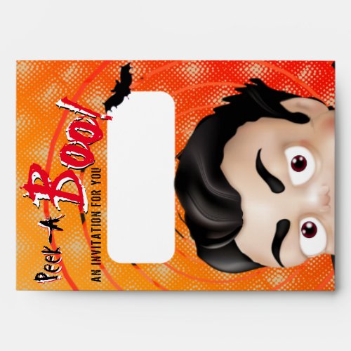 Halloween Monster Dracula Peek A Boo Envelope