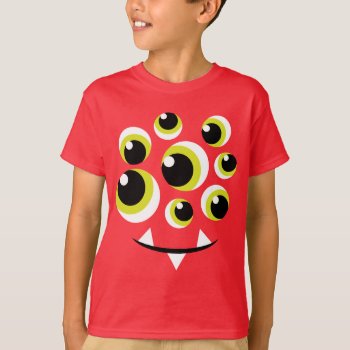 Halloween Monster Eyeballs Kids T-shirt by Halloween2015 at Zazzle