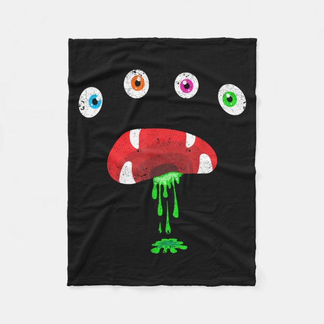 Halloween Monster Face Costume Cute Toddler Monste Fleece Blanket (Front)