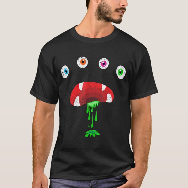 Halloween Monster Face Costume Cute Toddler Monste T-Shirt (Front)