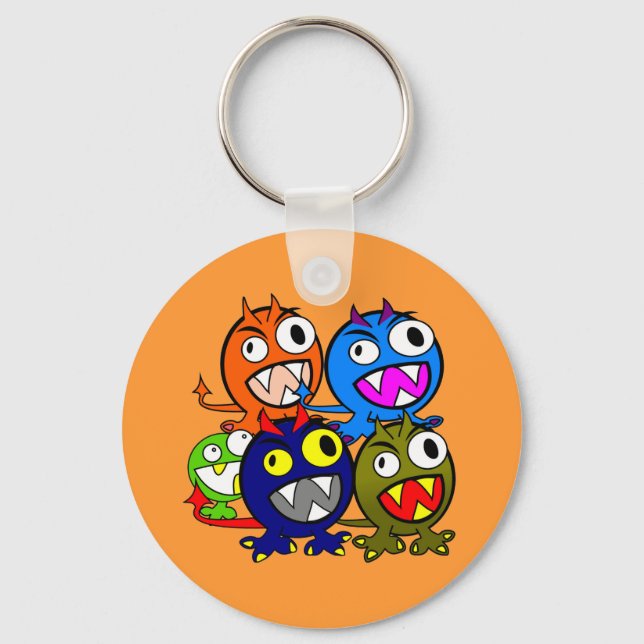 Halloween Monster Friends Keychain (Front)