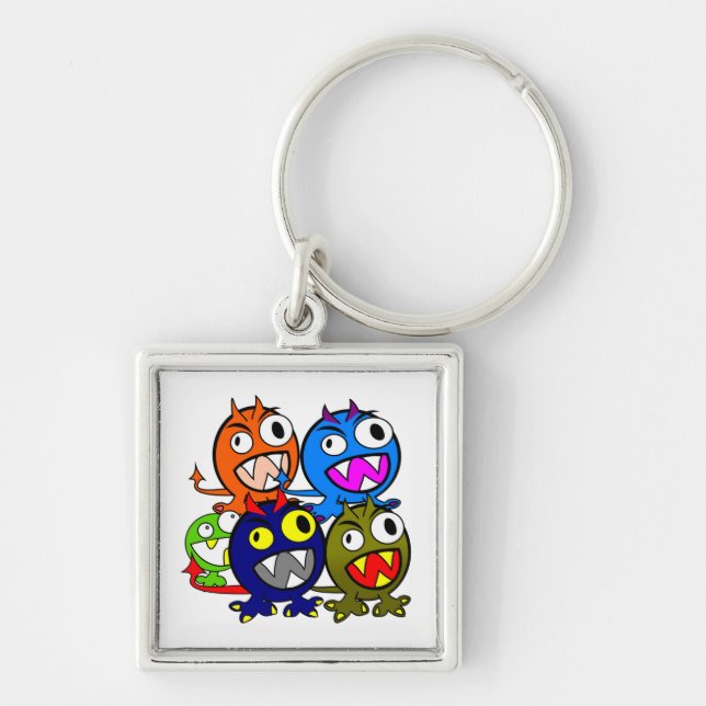 Halloween Monster Friends Keychain (Front)