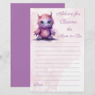 Halloween Monster Girl Baby Shower Advice for Mom