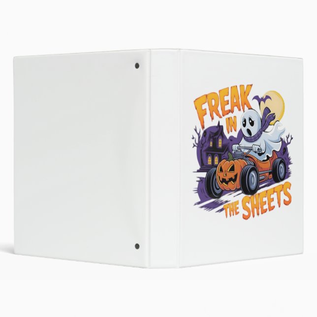 HALLOWEEN MONSTER IN THE BED SHEET 3 RING BINDER (Background)